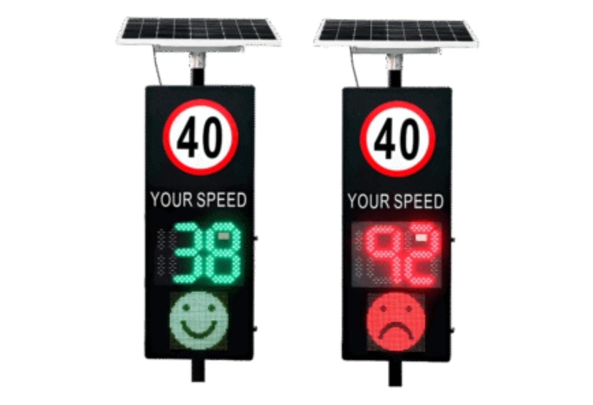 Solar speed radar with smiley